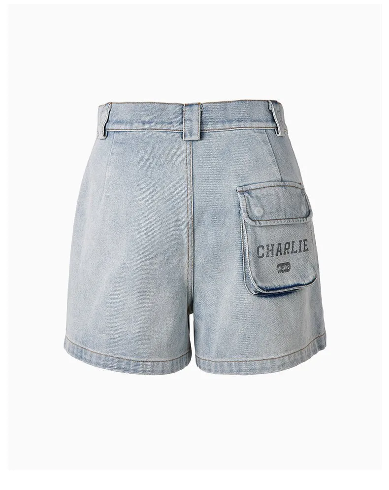 Pocket Denim Shorts