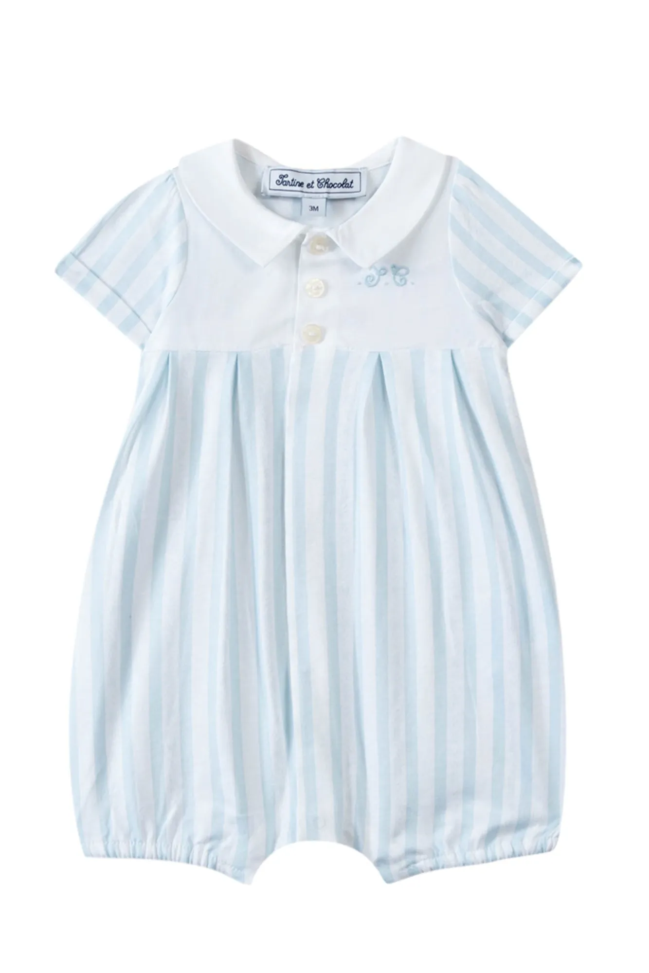 Romper suit - Sky blue Garda cotton