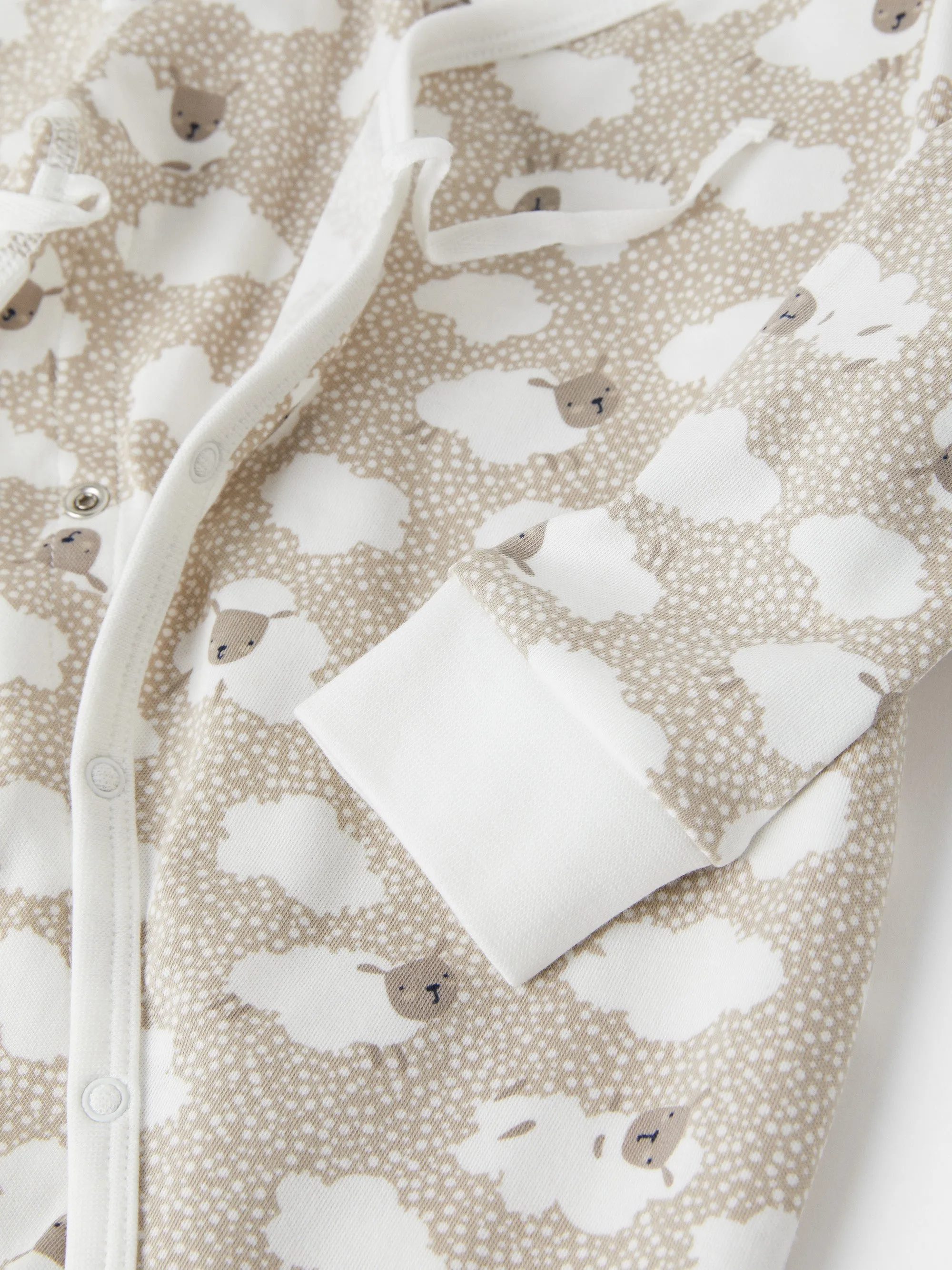 Sheep Print Baby Wraparound Romper