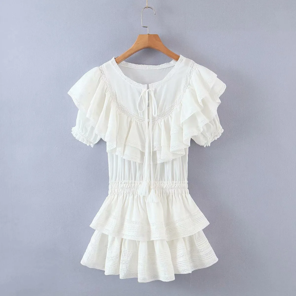 Sheer White Mini Dress