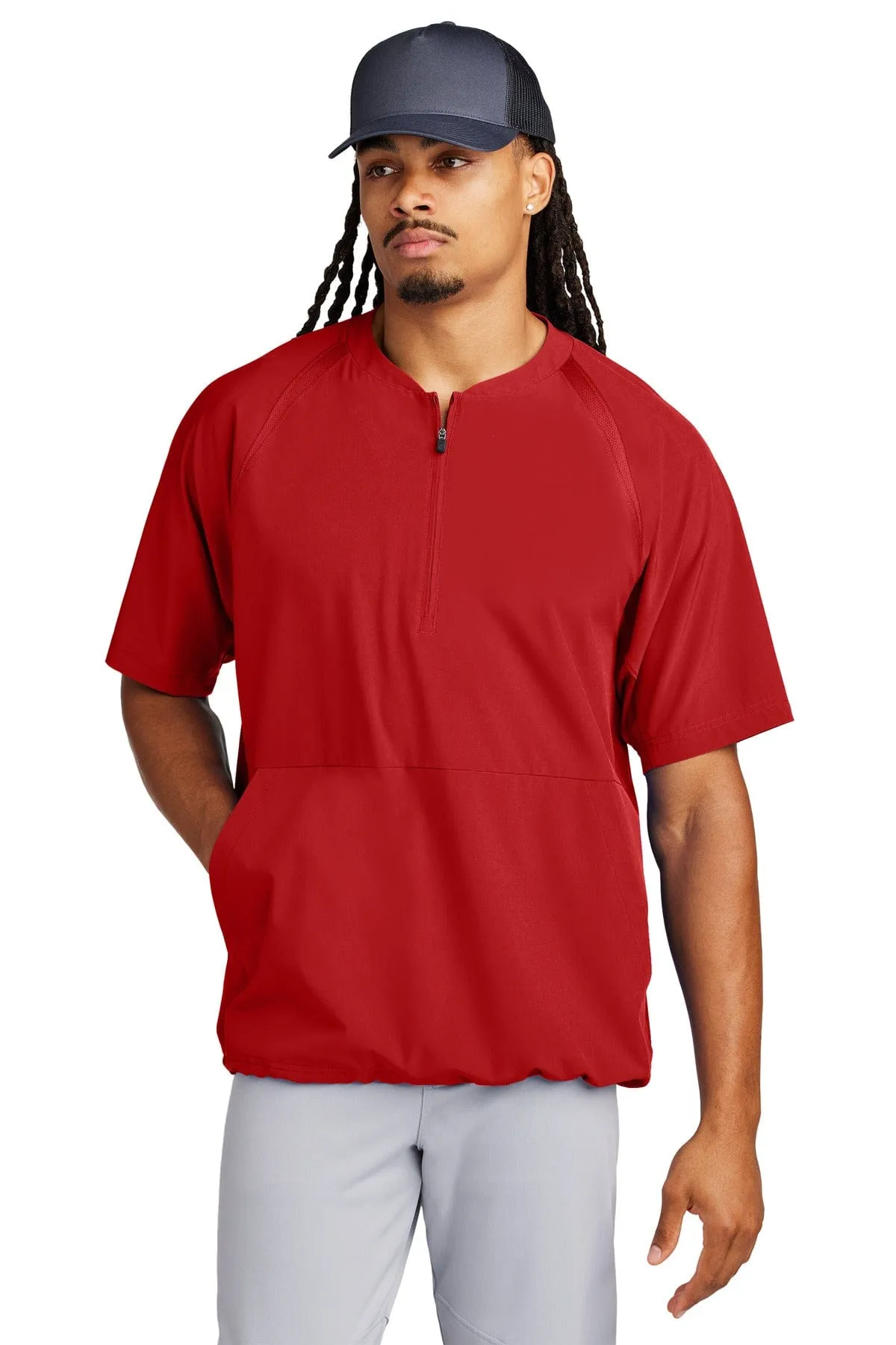 Sport-Tek JST489: Repeat 1/2-Zip Short Sleeve Jacket