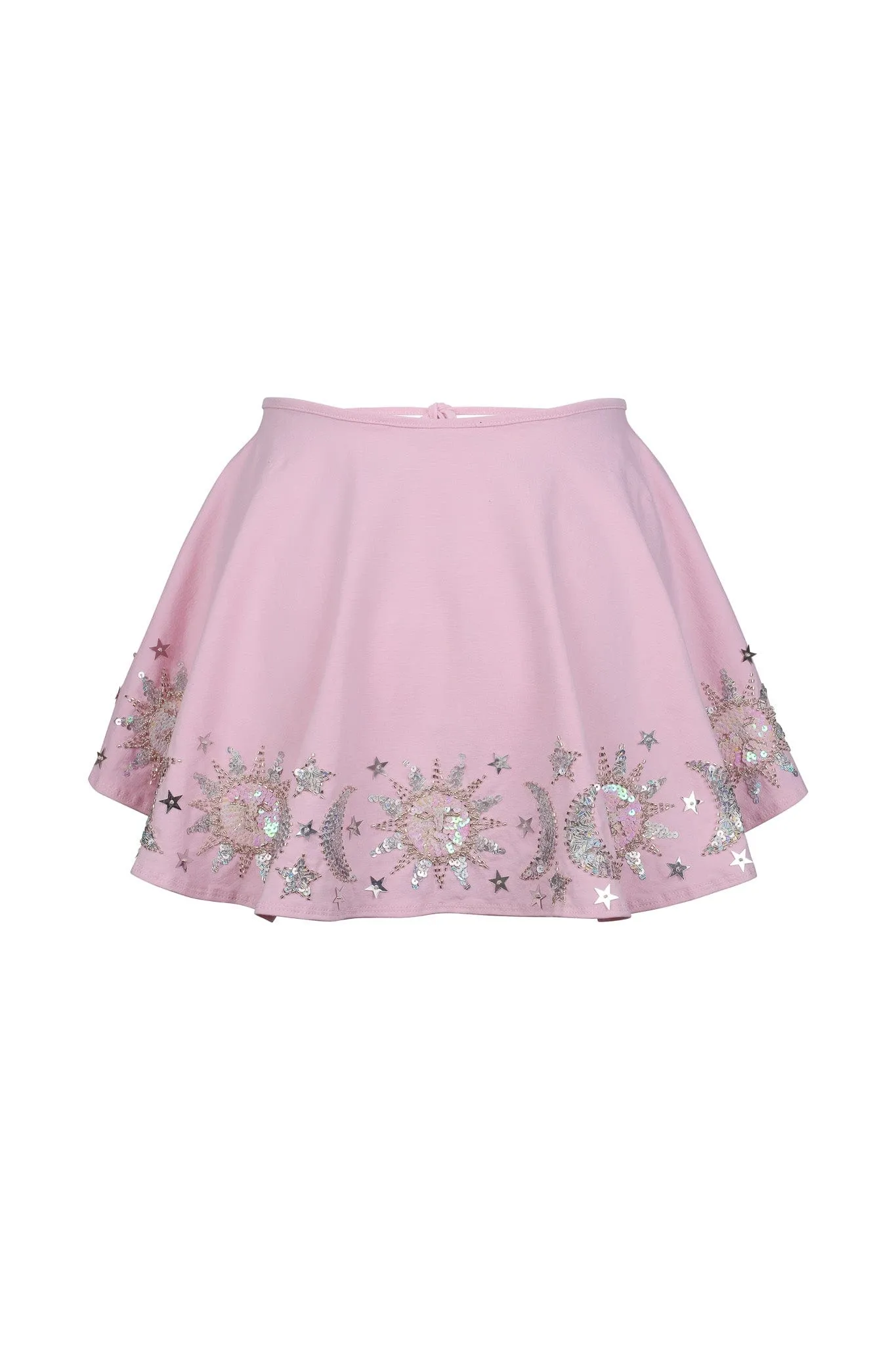 STELLA SEQUIN SPARKLE THICK BOOP SKIRT - PINK/SILVER