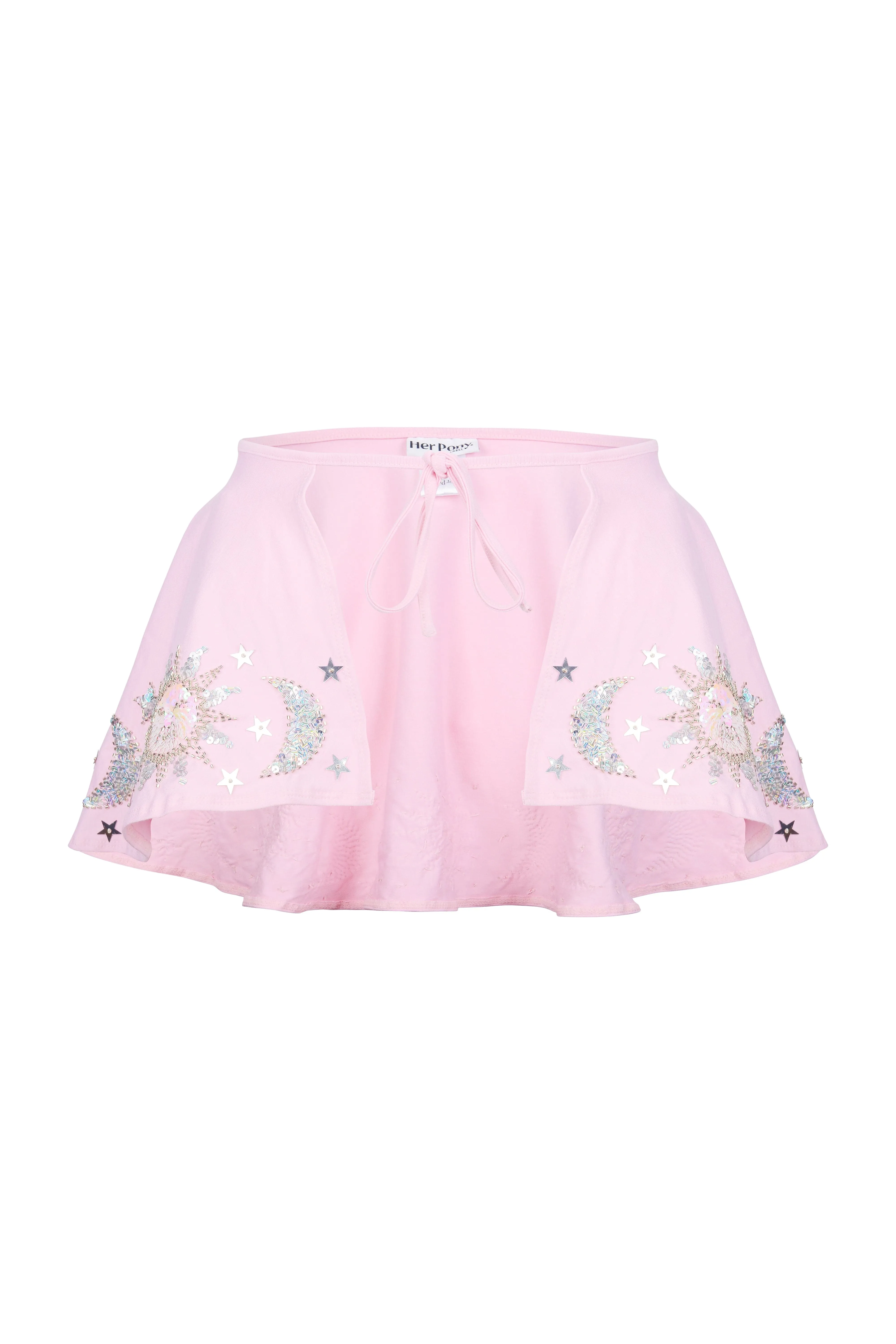 STELLA SEQUIN SPARKLE THICK BOOP SKIRT - PINK/SILVER