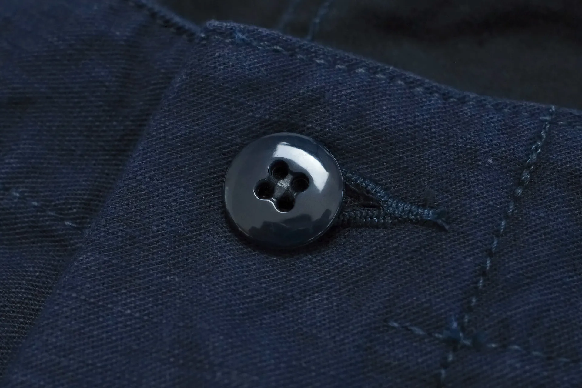 Studio D'Artisan 11oz Back Sateen Military Baker Pants (Indigo X Black)