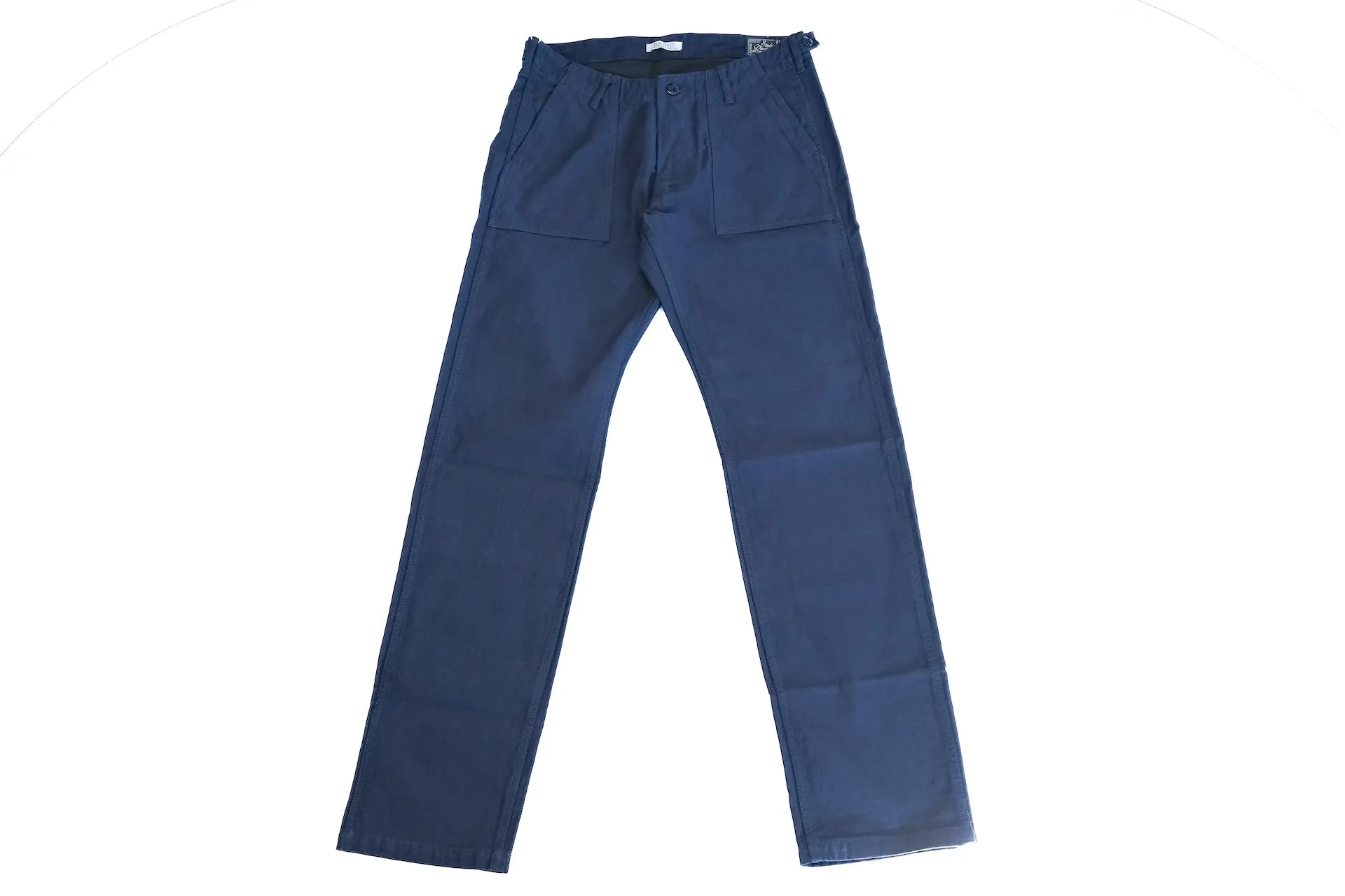 Studio D'Artisan 11oz Back Sateen Military Baker Pants (Indigo X Black)