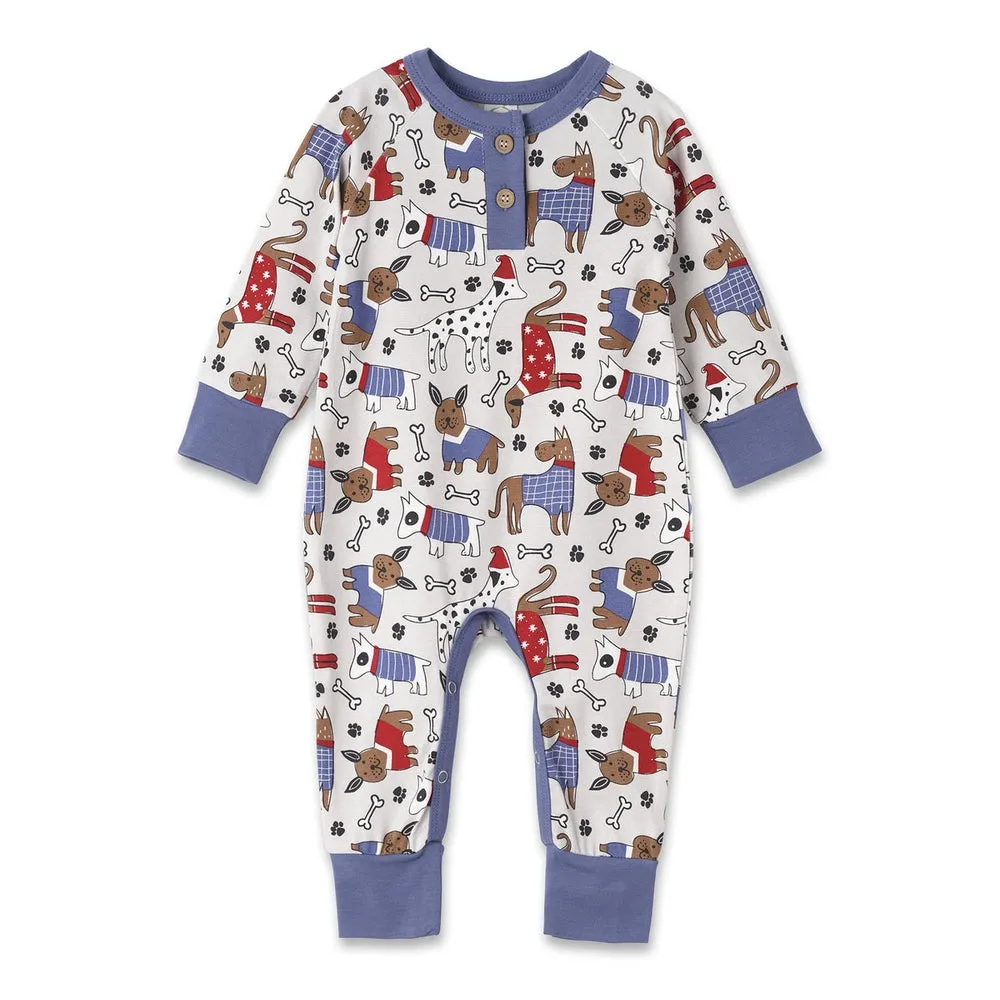 Tesa Babe Puppy Love Long Sleeve Henley Romper