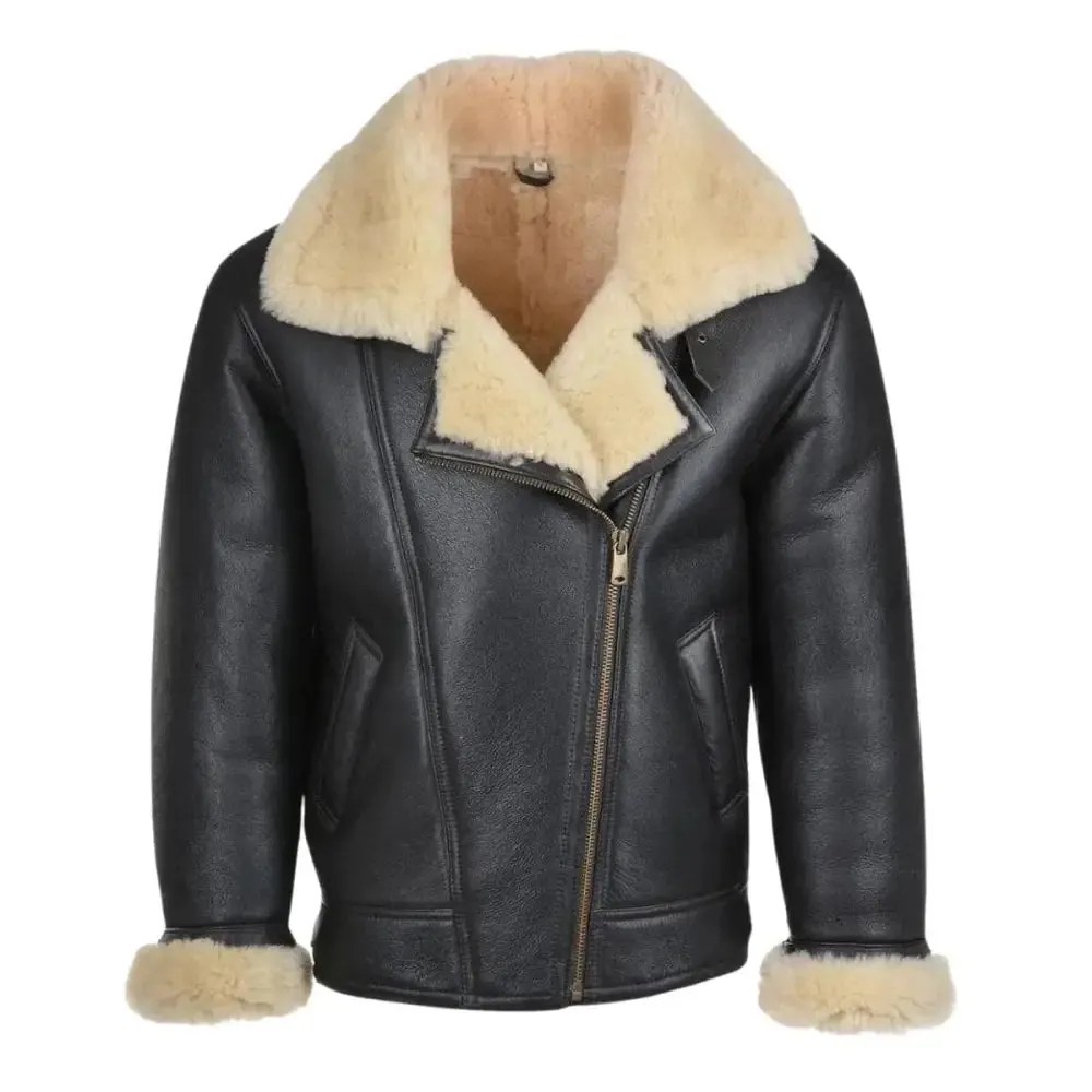 Thrive B3 Bomber Leather Jacket – Shearling Lined Aviator Style