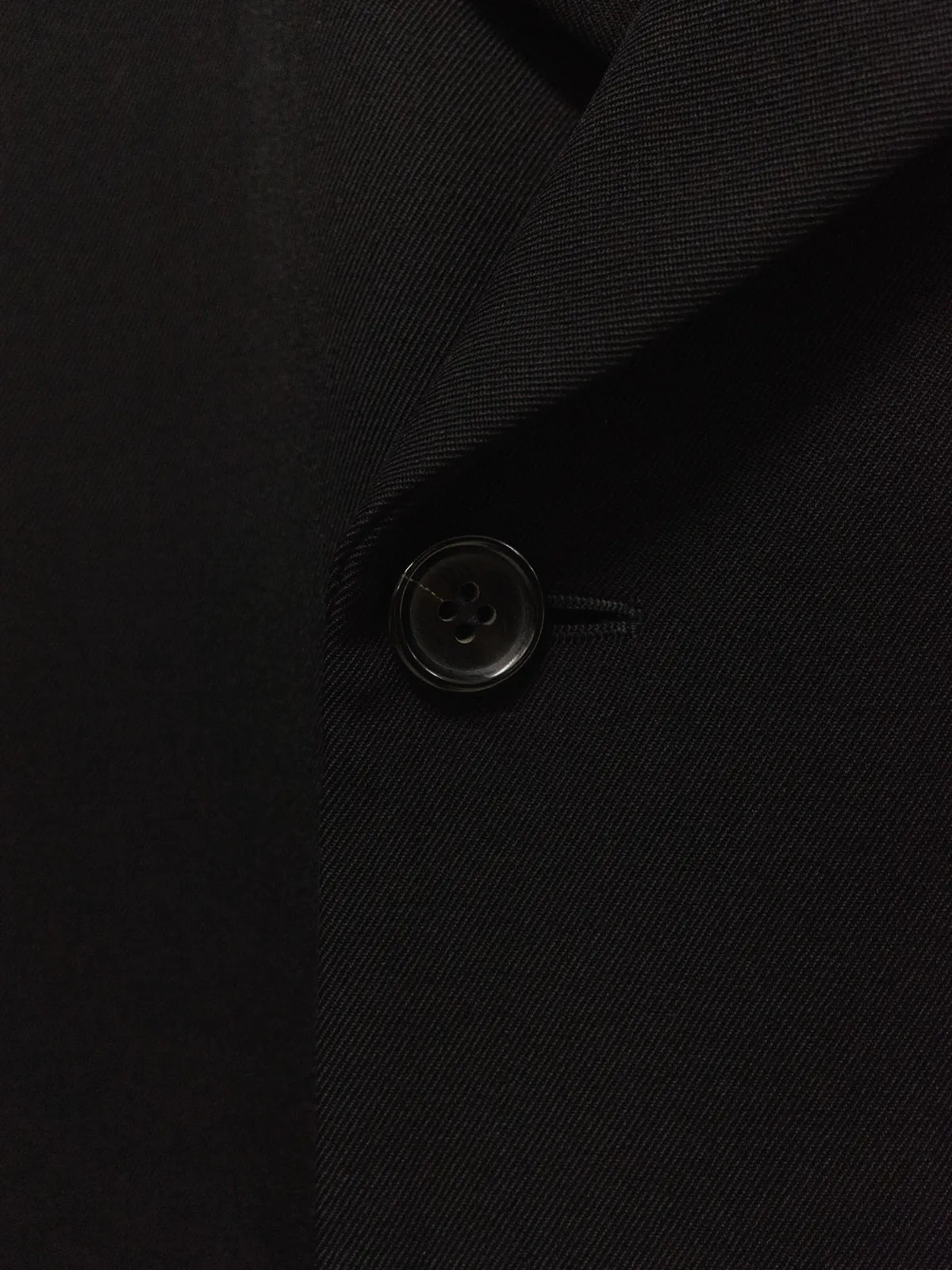 tricot comme des garcons black wool gabardine boxy double breasted pea coat - 1990s