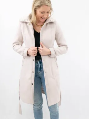 Vegan Wool Classic Stud Detail Coat