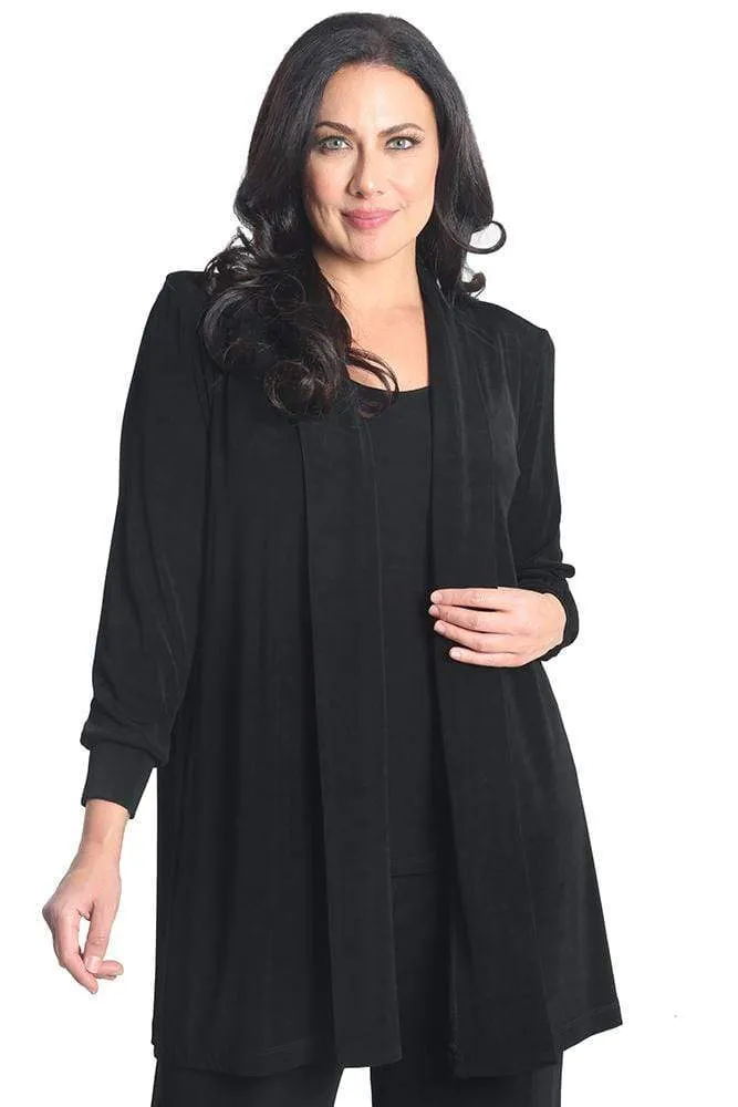 Vikki Vi Classic Black Long Kimono Jacket
