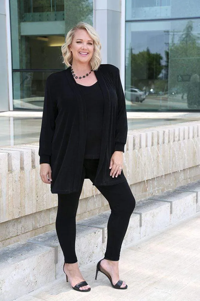 Vikki Vi Classic Black Long Kimono Jacket