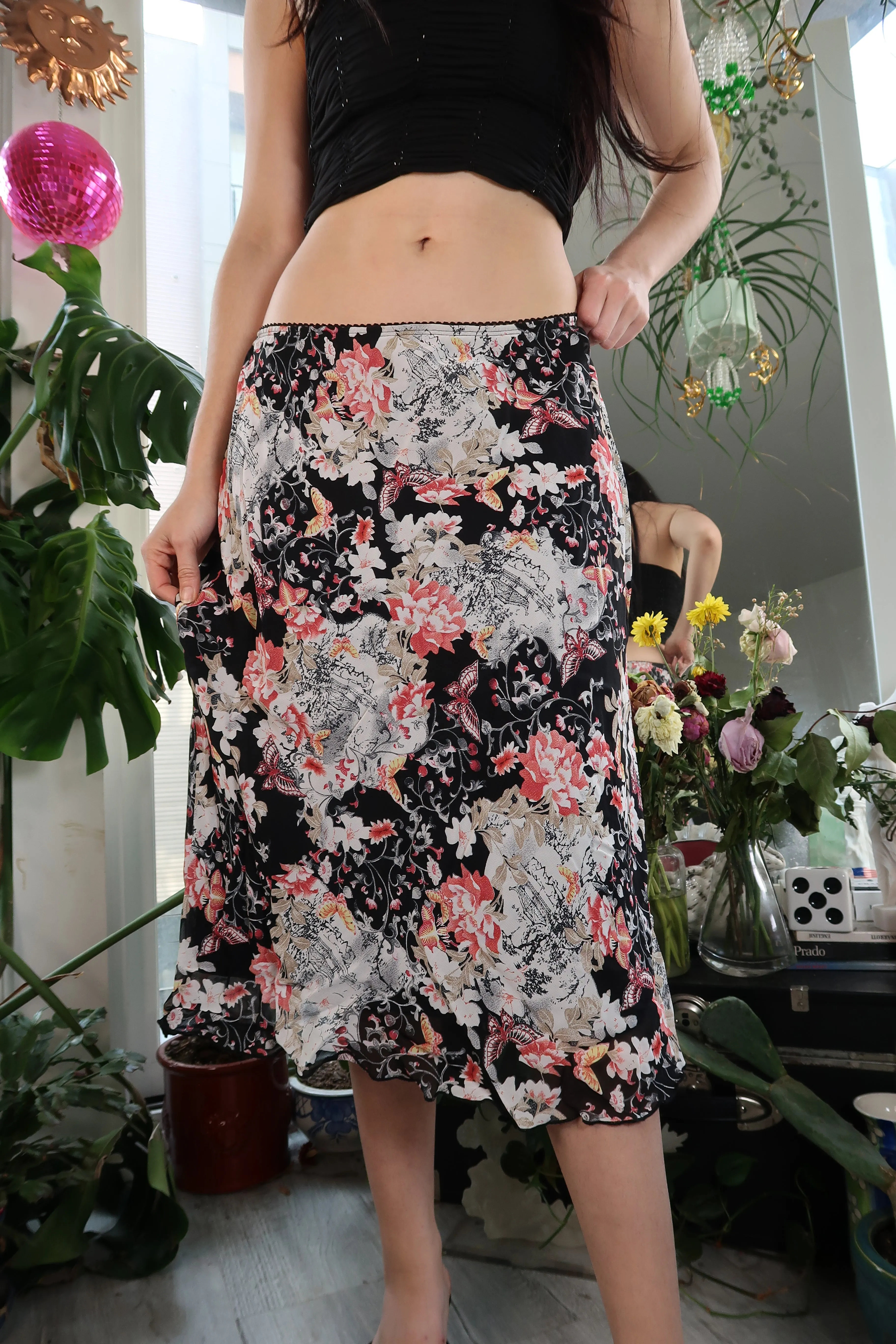Vintage Floral Pattern Skirt
