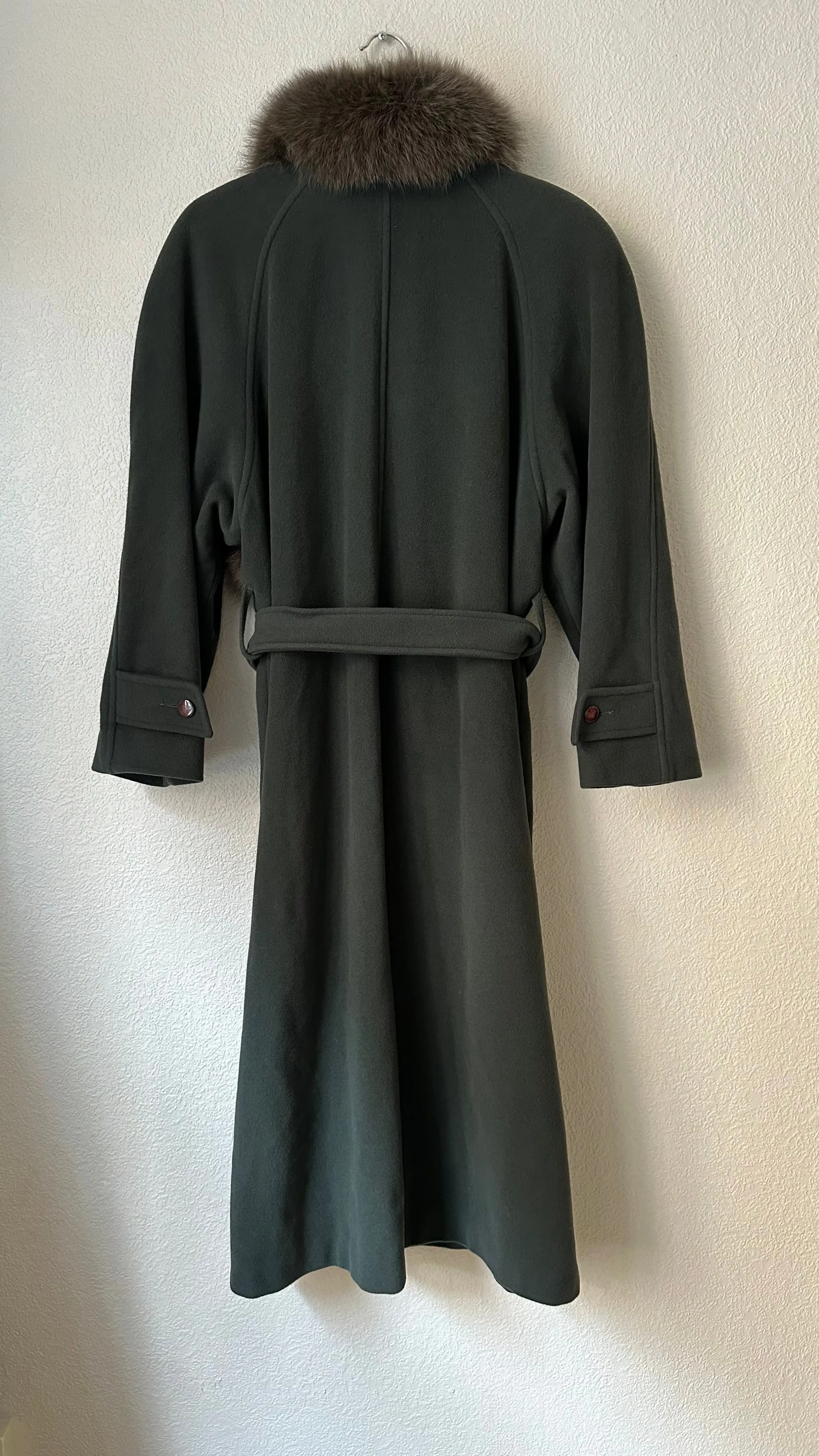 Vintage Green Wool Coat - size EU36
