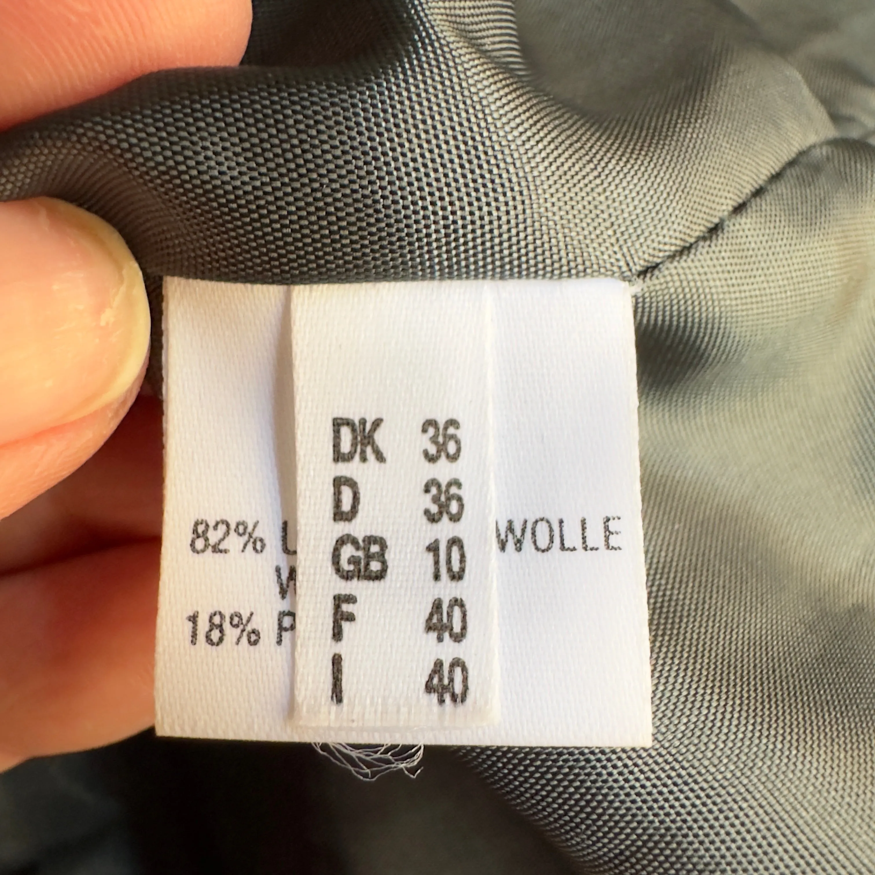 Vintage Green Wool Coat - size EU36