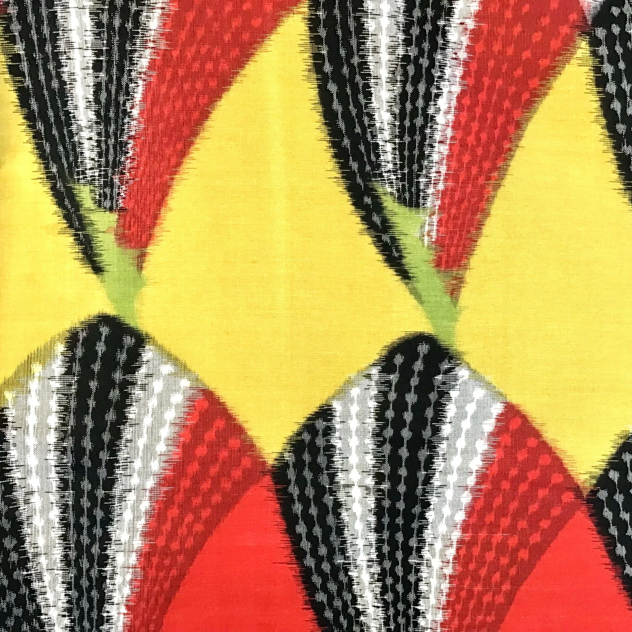 Vintage Haori ‘Black With Red & Yellow Deco Design’