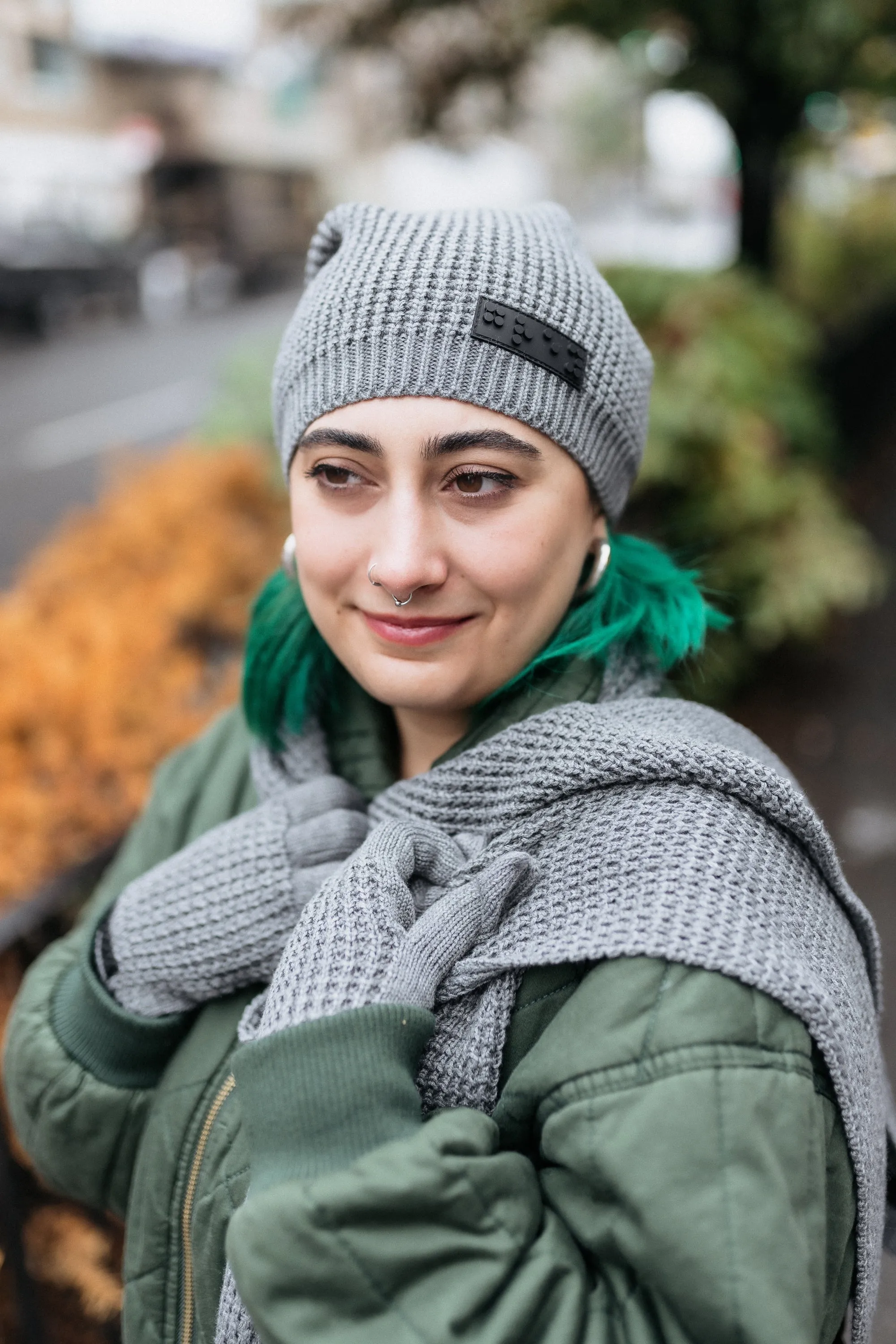 Waffle Knit Beanie & Scarf Set