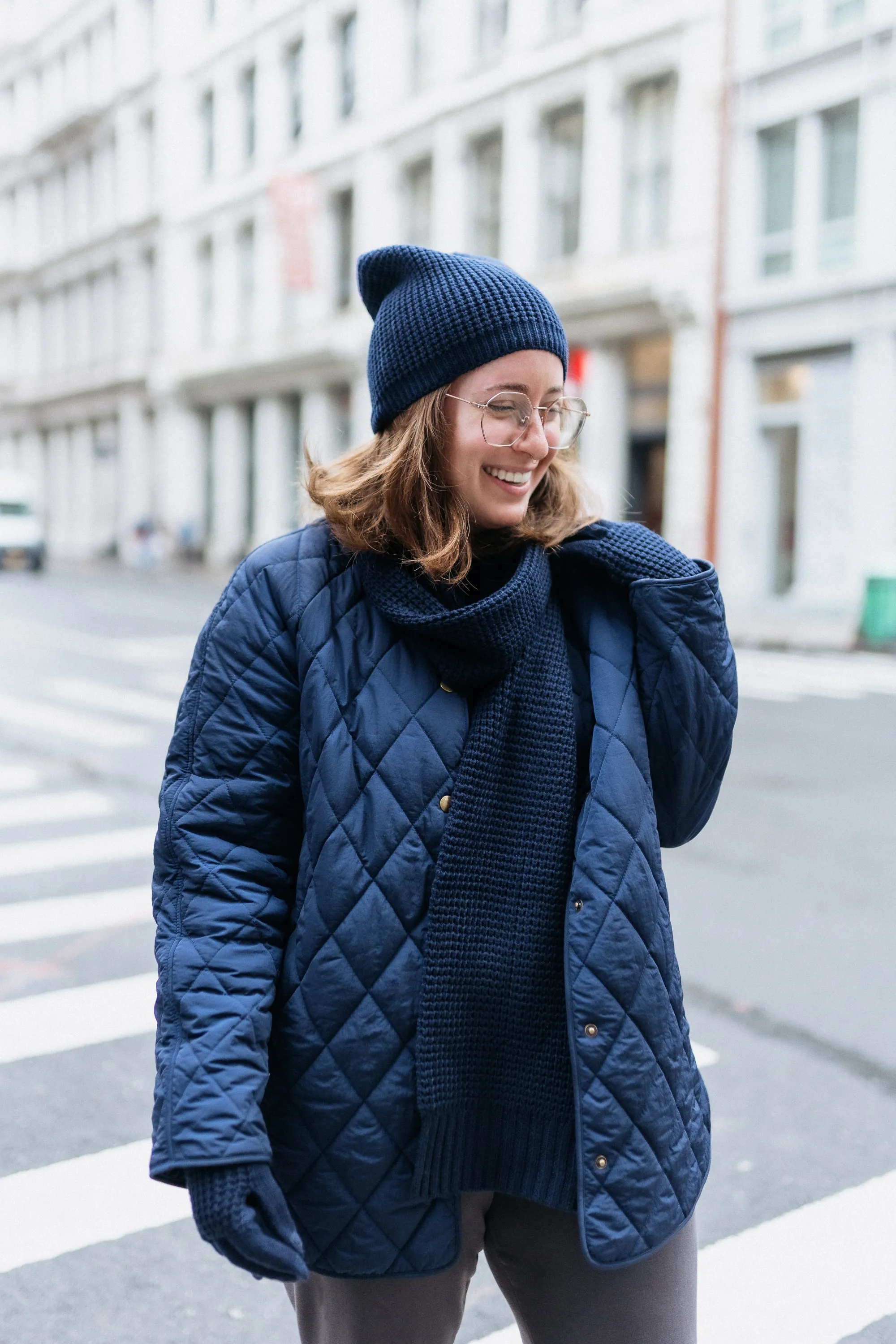 Waffle Knit Beanie & Scarf Set