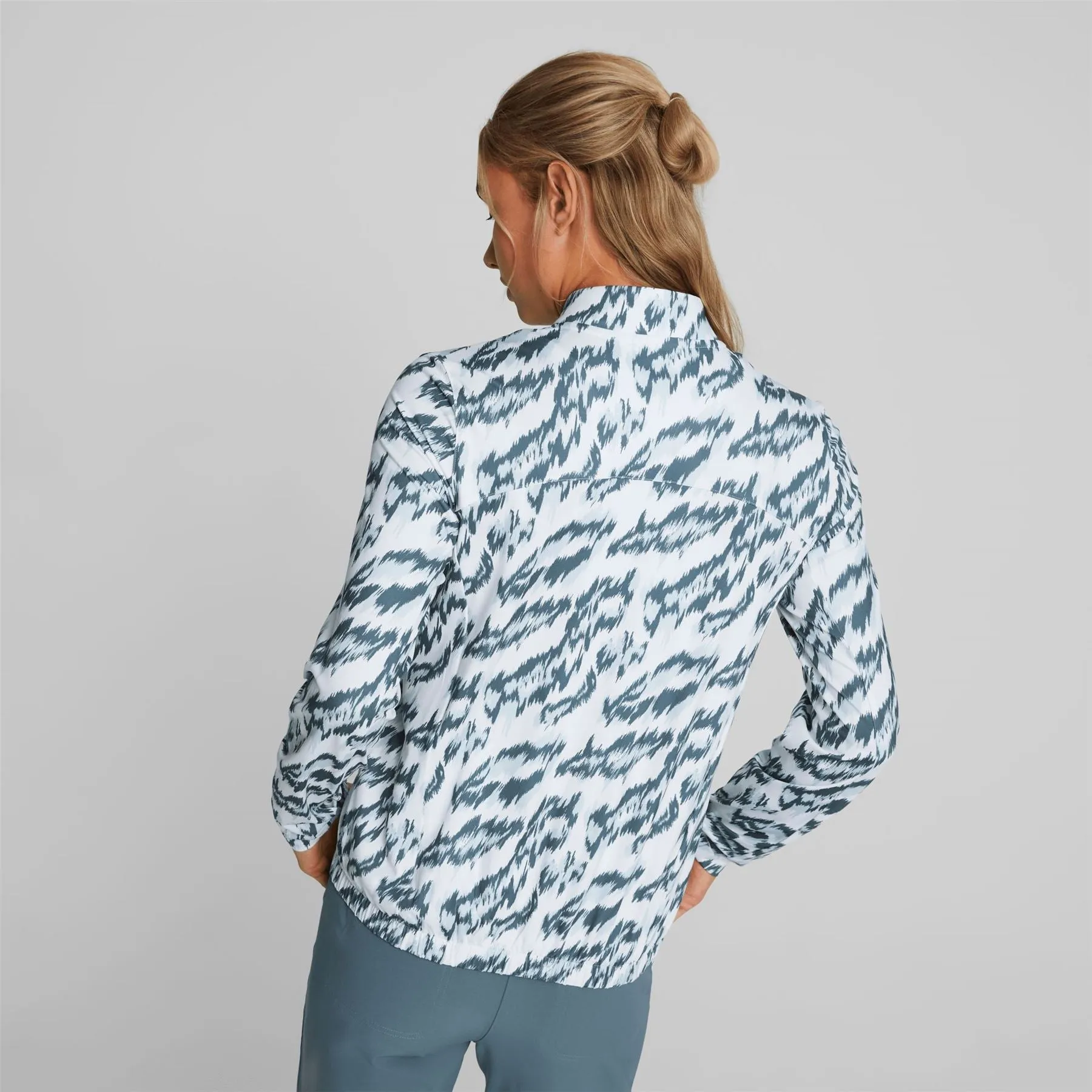 Womens Cloudspun Animal Print Jacket Bright White/Lucite - SS23