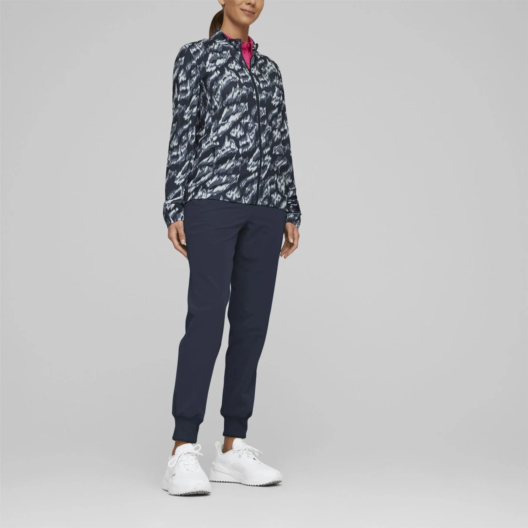 Womens Cloudspun Animal Print Jacket Navy Blazer/Lucite - SS23