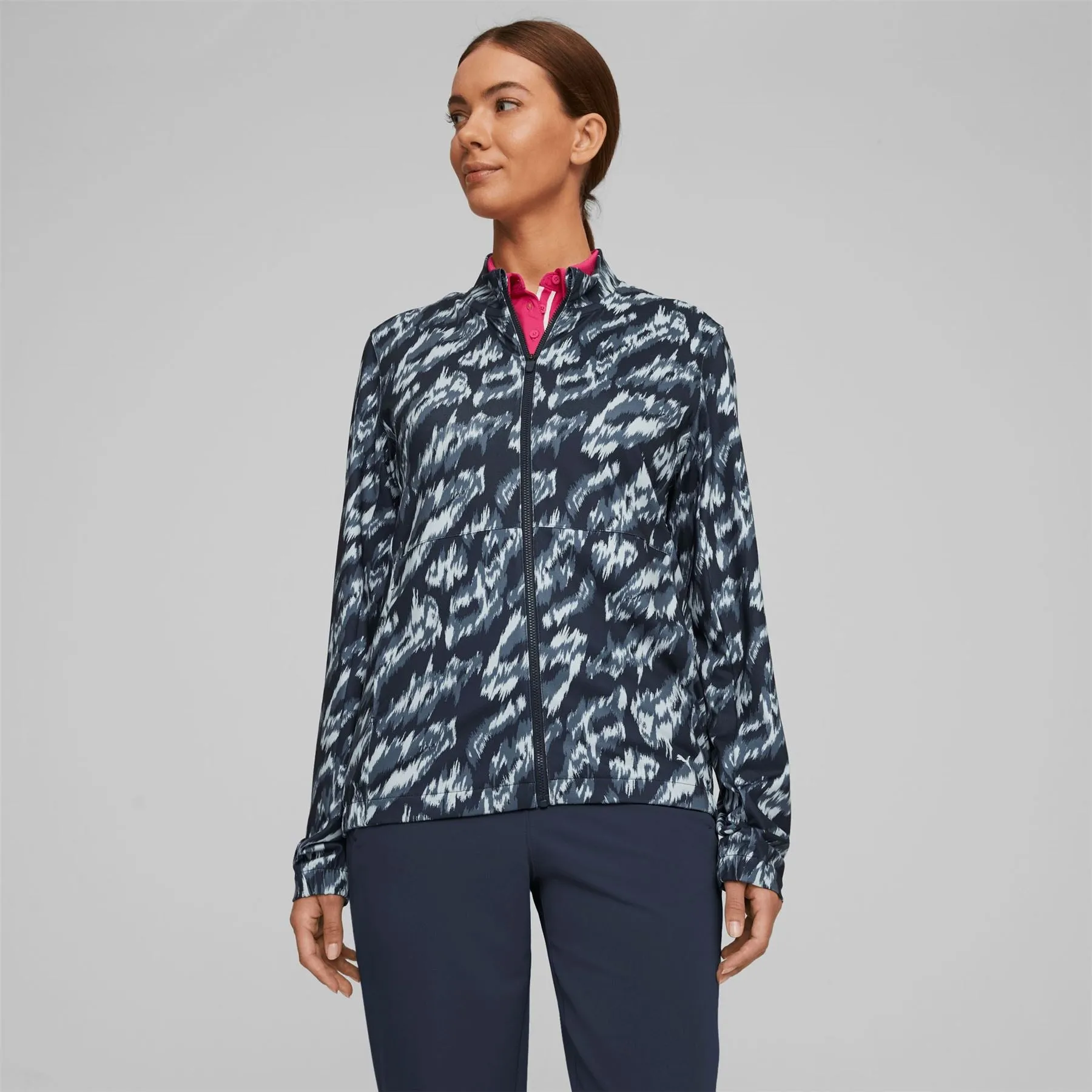 Womens Cloudspun Animal Print Jacket Navy Blazer/Lucite - SS23