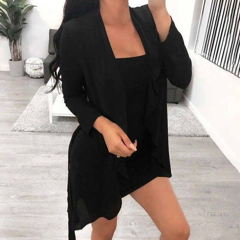 Womens Waterfall Loose Cardigan Tops