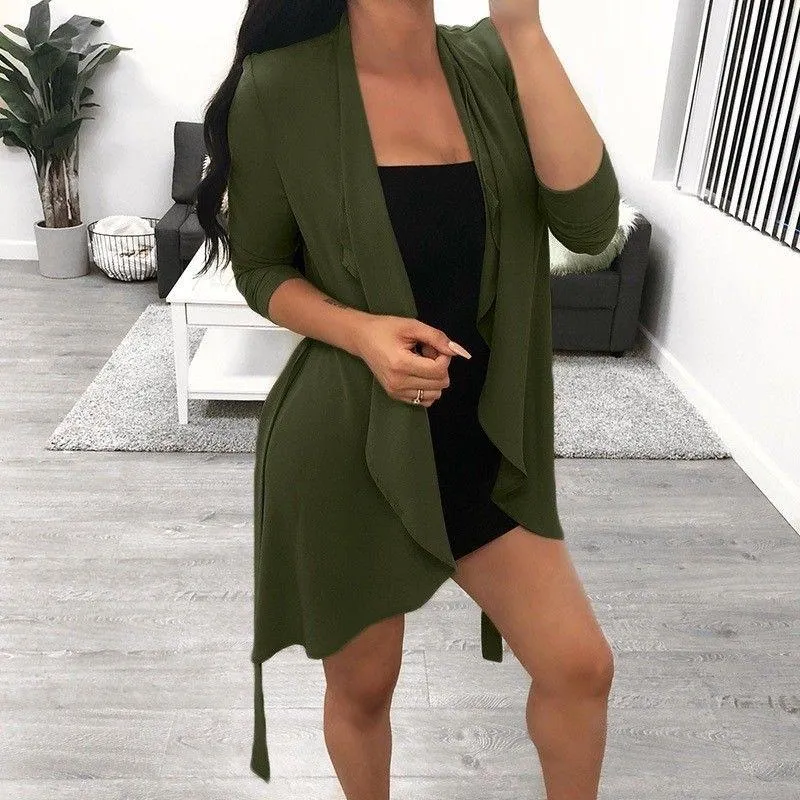 Womens Waterfall Loose Cardigan Tops