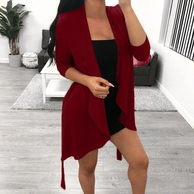 Womens Waterfall Loose Cardigan Tops