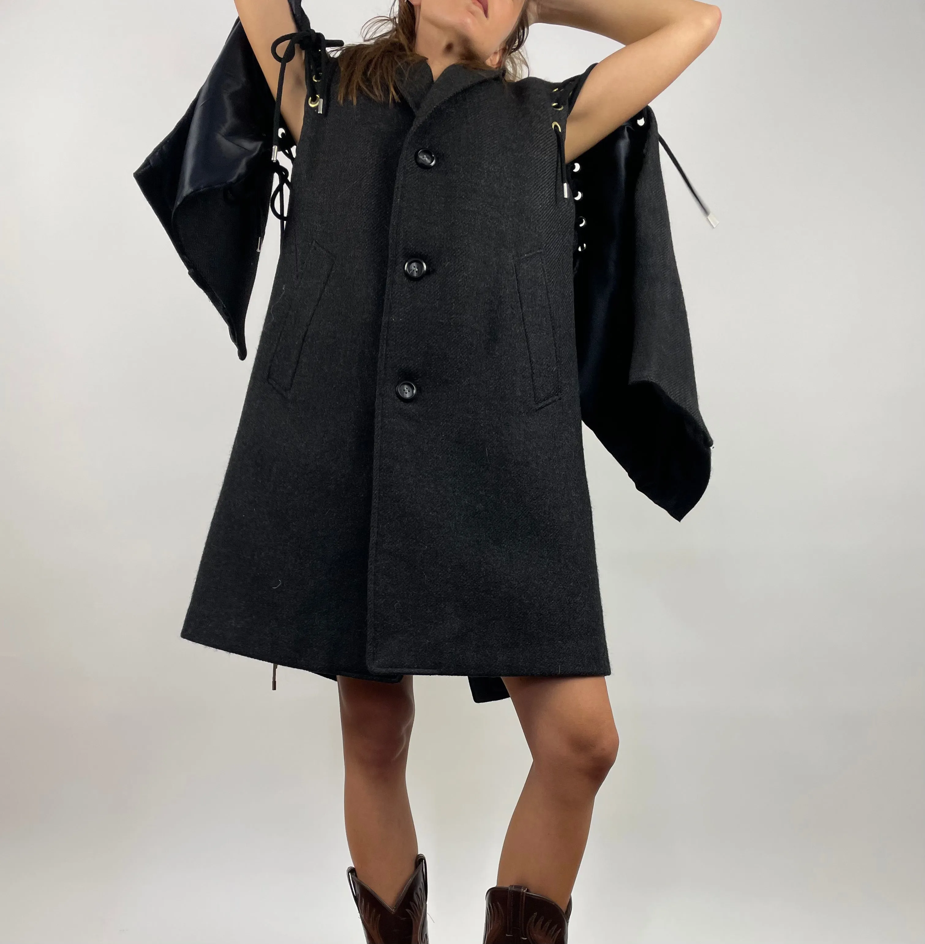 Wool Eyelet Coat