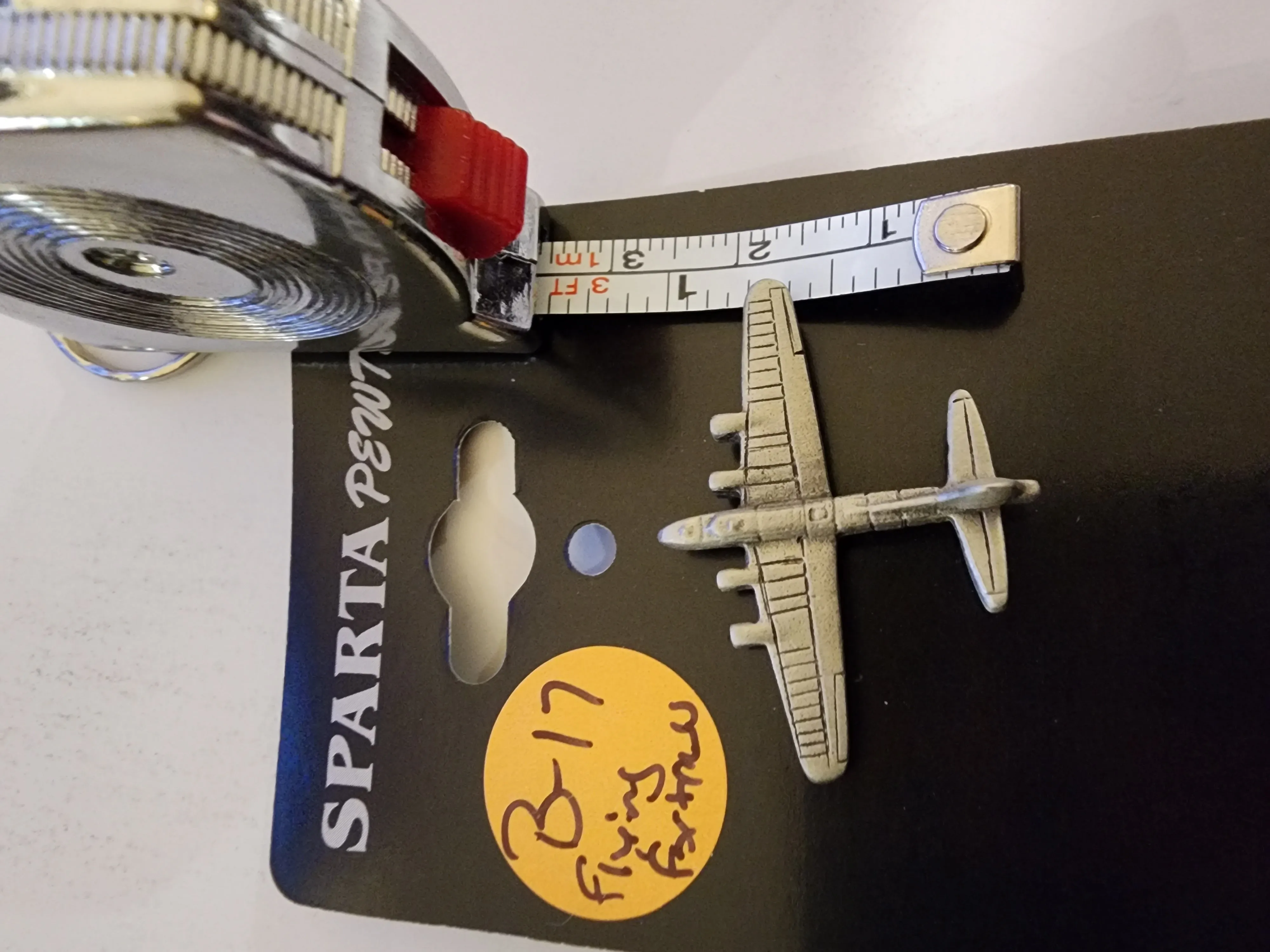 WWII Boeing B-17 Flying Fortress Bomber Airplane Pewter Lapel Pin