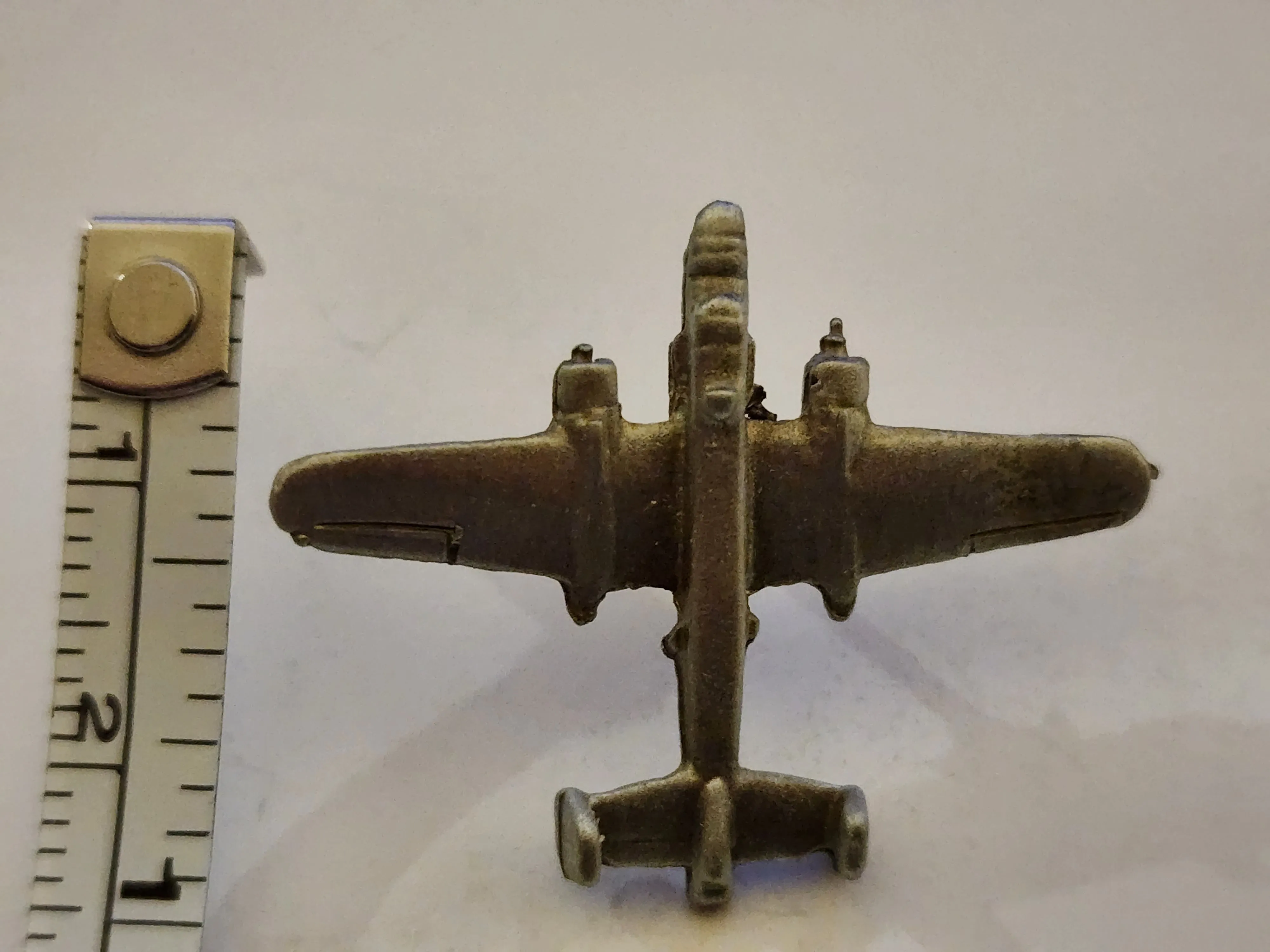 WWII North American Aviation B-25 Mitchell Bomber Pewter Airplane Lapel Pin