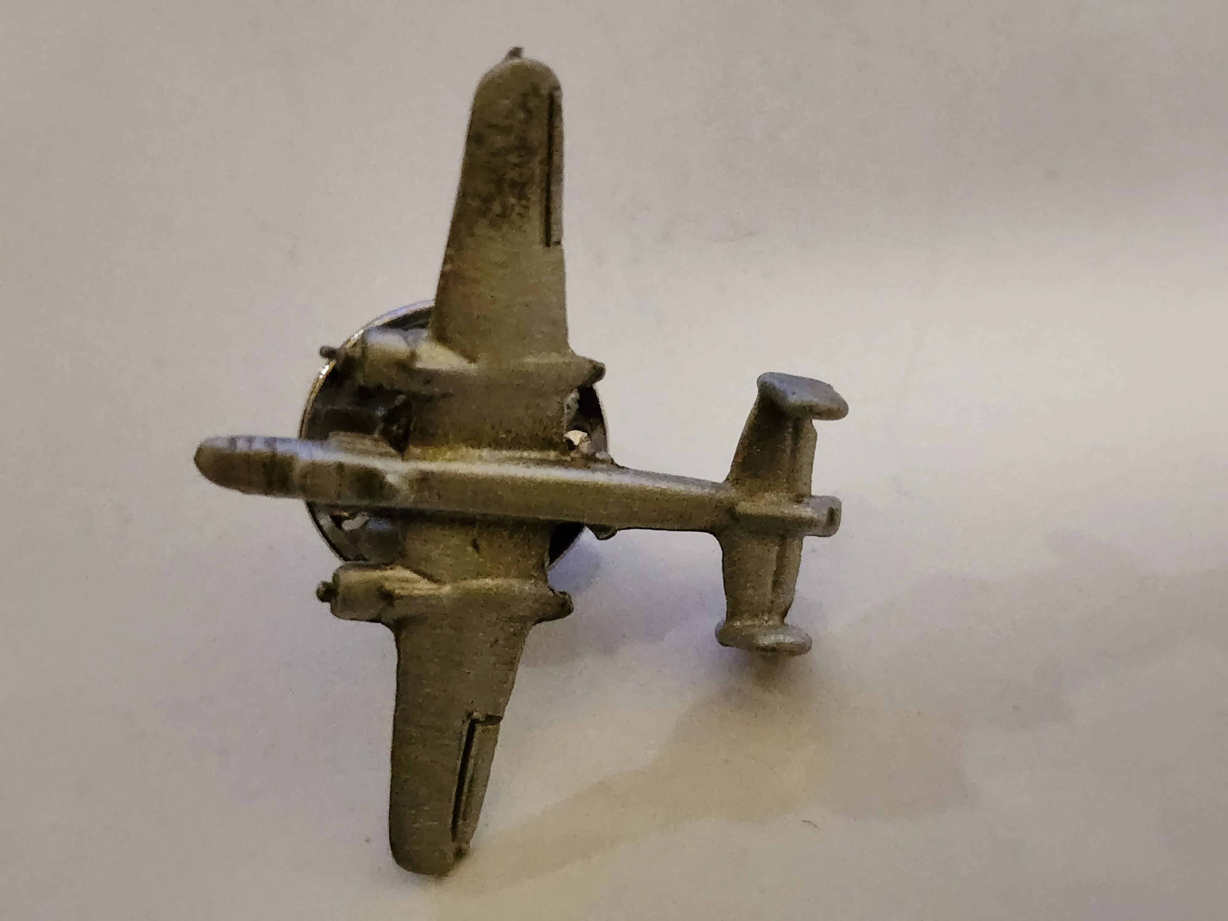 WWII North American Aviation B-25 Mitchell Bomber Pewter Airplane Lapel Pin