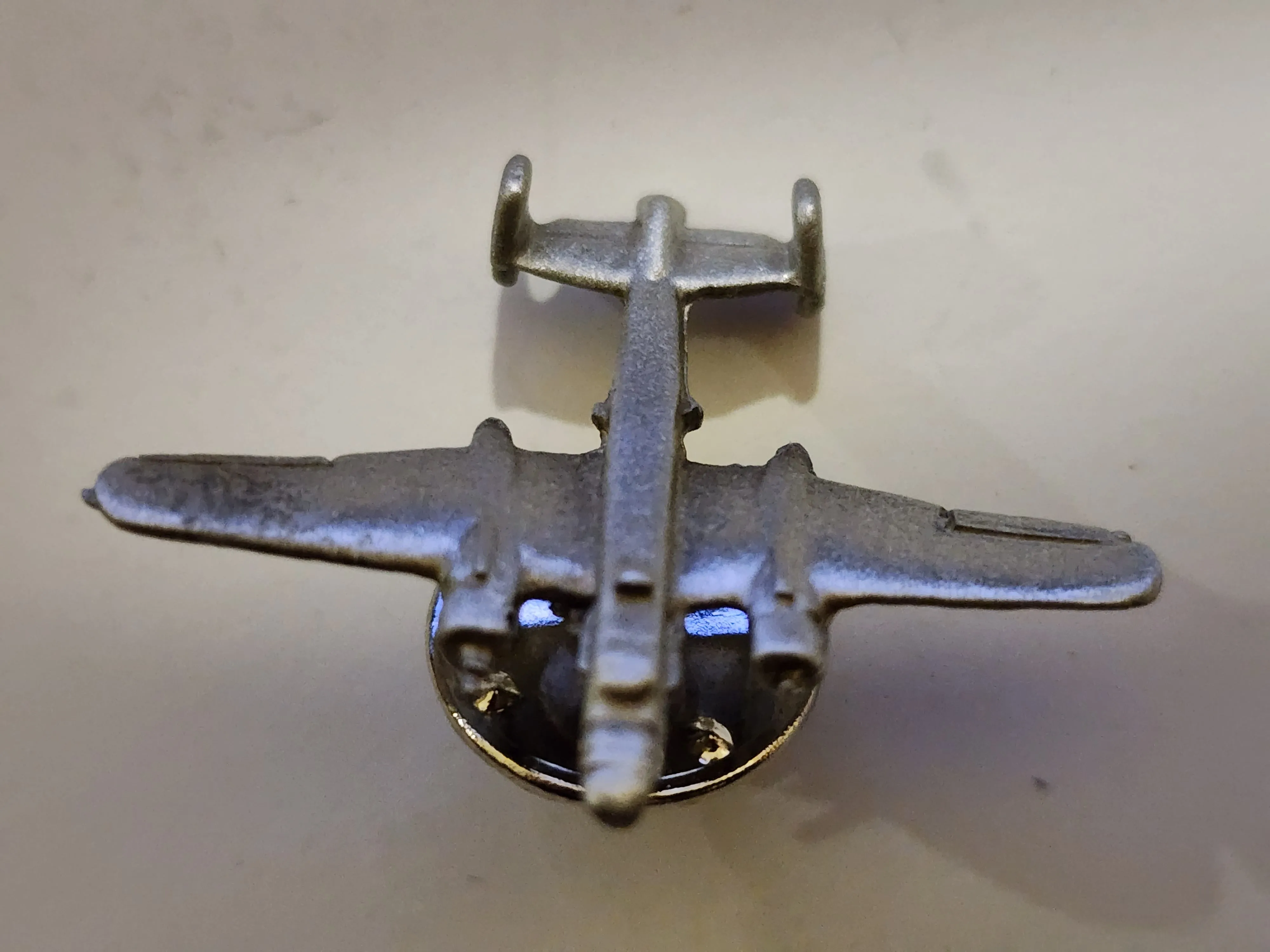 WWII North American Aviation B-25 Mitchell Bomber Pewter Airplane Lapel Pin